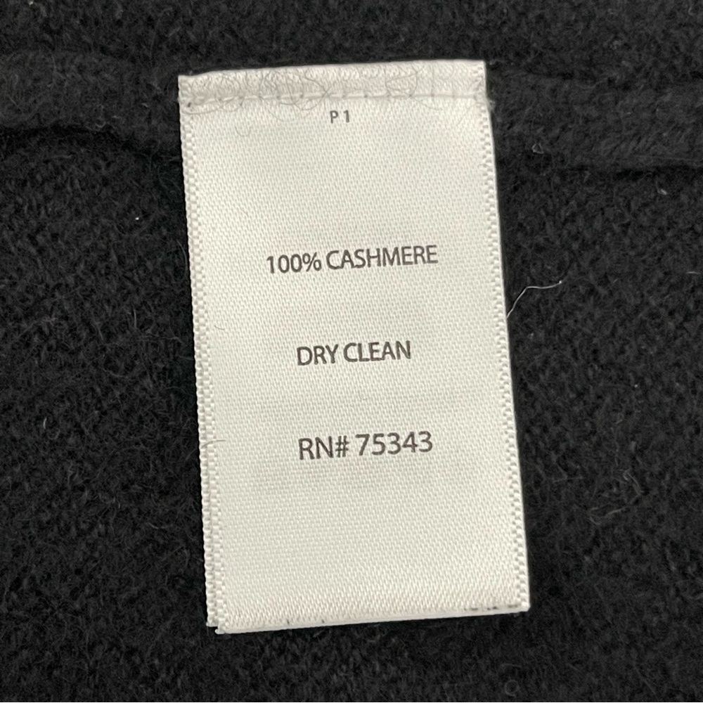 Adrienne Vittadini Women 100% 2-ply  Cashmere Sweater Top Sz S Mock Neck Black - Picture 10 of 12